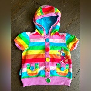 Disney‎ embroidered piglet hooded top size 2/3